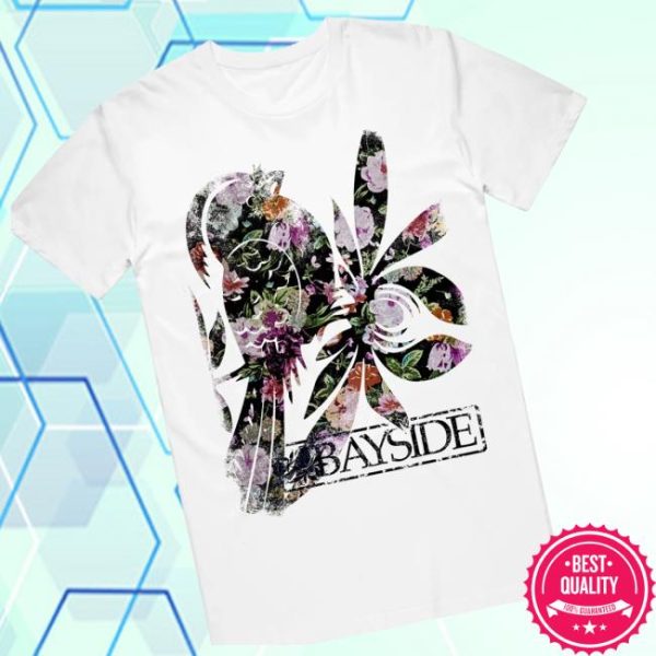 Bayside Store Shop Merch Shudder Bird Floral White T-Shirt