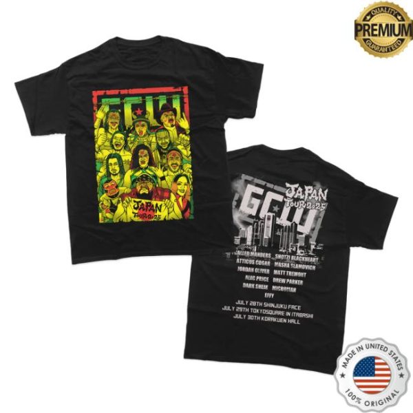Gcw Merch Store Merch Japan Tour 2025 T-Shirt