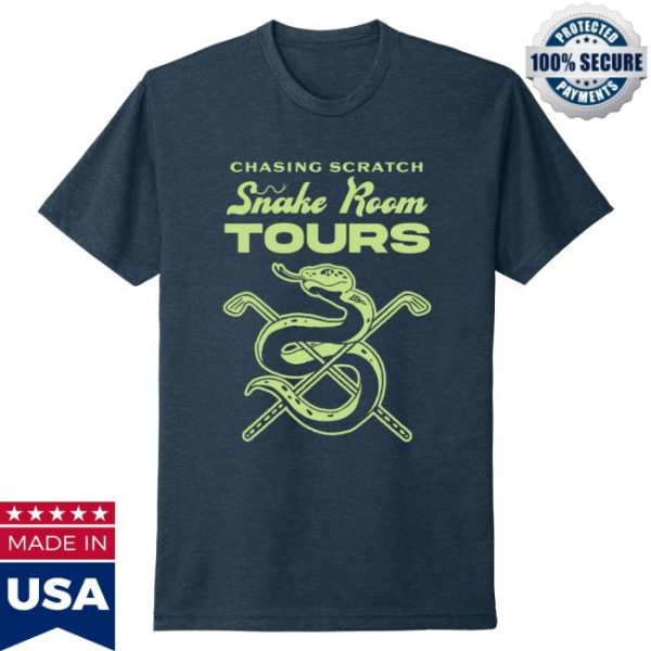 Chasing Scratch Store Merch Snake Room Staff Navy Shirt