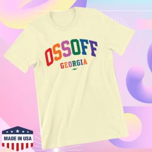 Ossoff For Senate Webstore Merch Shop Collegiate Rainbow Tee
