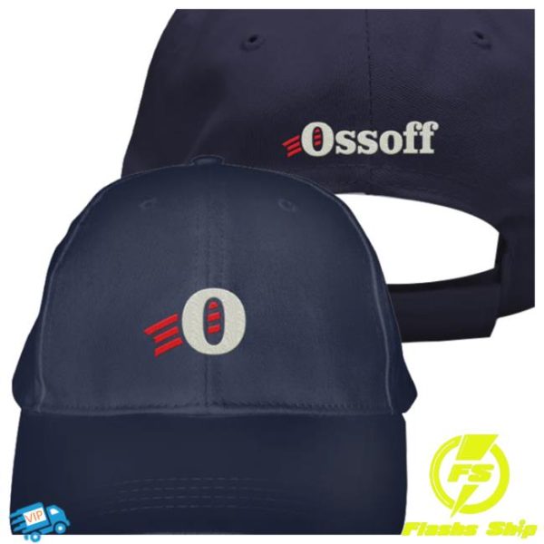 Ossoff For Senate Webstore Merch Shop Embroidered Baseball Navy Cap