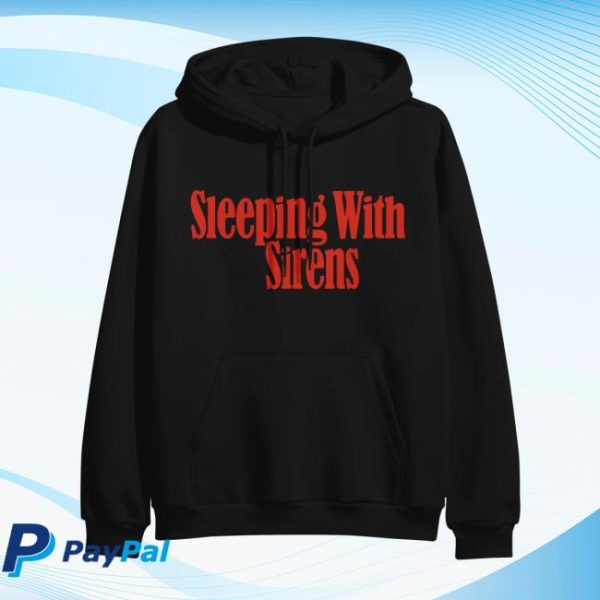 Sirens Merch Store Shop Serif Text Logo Black Pullover Hoodie