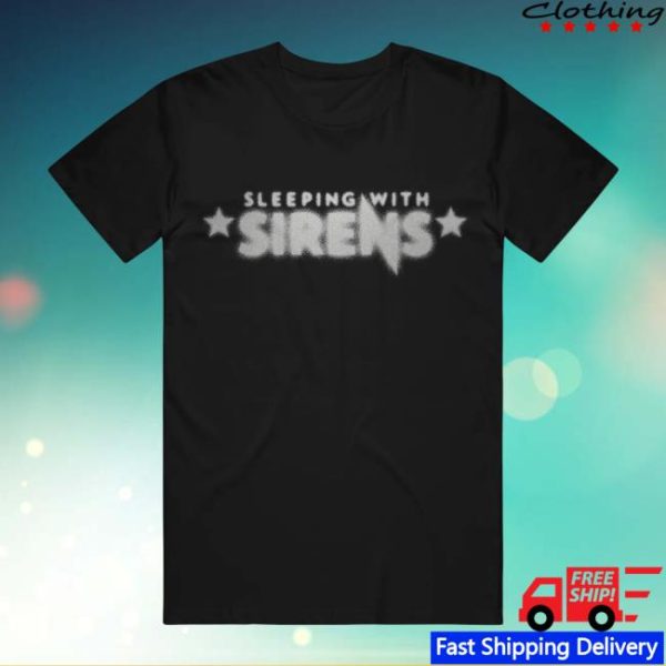 Sirens Merch Store Shop Blurred Logo Black T-Shirt
