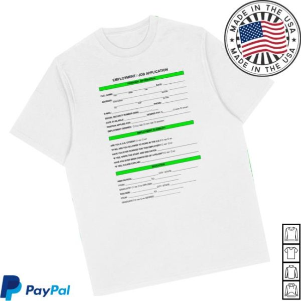 Dogecore Store Merch Employment Application Shirt