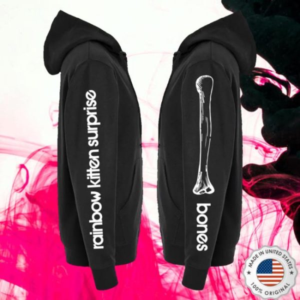 Rks Merch Rainbow Kitten Surprise Official Store Bones Zip Up Hoodie
