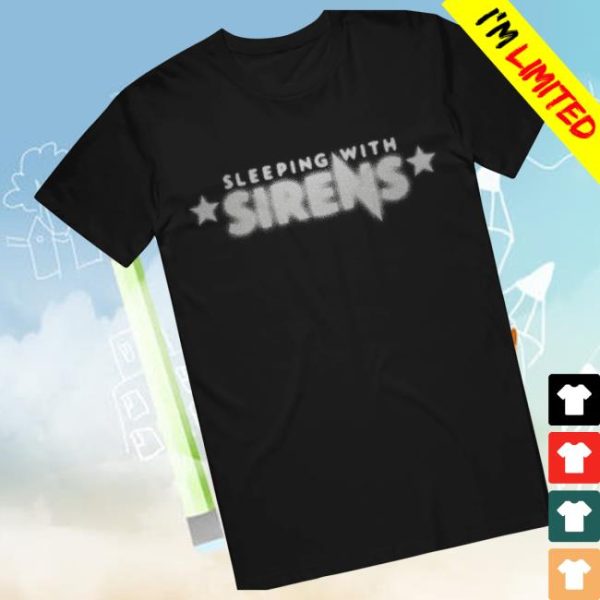 Sleeping With Sirens Merch Store Shop Blurred Logo Black T-Shirt