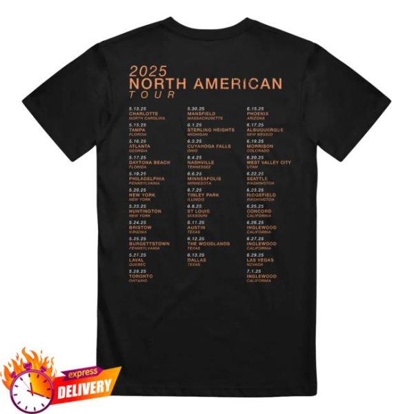 Sleeping With Sirens Merch Store Shop Photo Tour 2025 Black T-Shirt