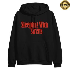 Sleeping With Sirens Merch Store Shop Serif Text Logo Black Pullover