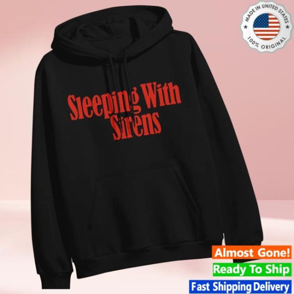 Sleeping With Sirens Merch Store Shop Serif Text Logo Black Pullover