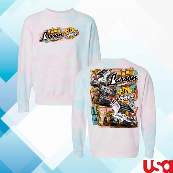 Shopkylelarson Store Merch Winners’ Row Design Adult Tie-Dye Cotton Candy Crewneck Sweatshirt