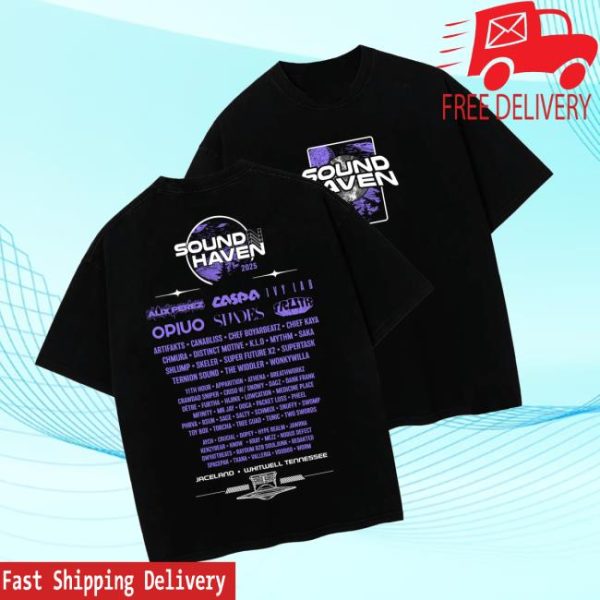 Wobble Factory Store Merch Sound Haven 2025 Lineup Tee