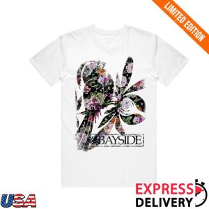 Bayside Merch Store Shop Shudder Bird Floral White T-Shirt