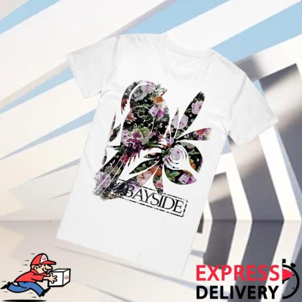 Bayside Merch Store Shop Shudder Bird Floral White T-Shirt