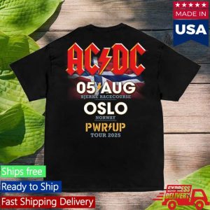 Acdc Store Merch Oslo Pwr Up Event Tour T-Shirt