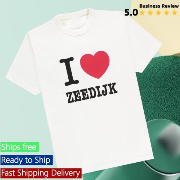 The Originals Store Merch I ❤️ Zeedijk Slub Cotton Tee White