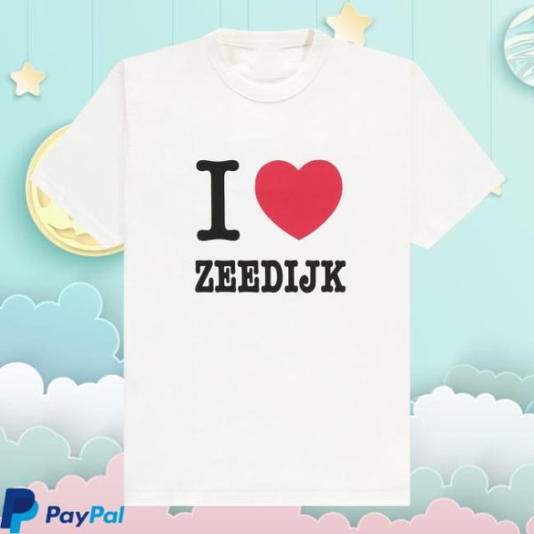 The Originals Store Merch I ❤️ Zeedijk Slub Cotton Tee White