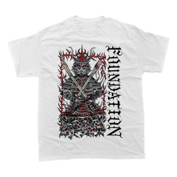 Closed Casket Activities Store Merch Foundation Samurai White T-Shirt