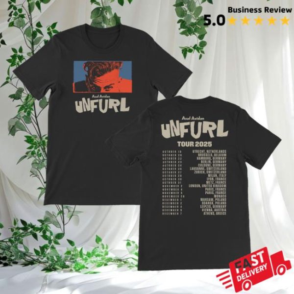 Asaf Avidan Merch Store Shop Unfurl Tour 2025 T-Shirt