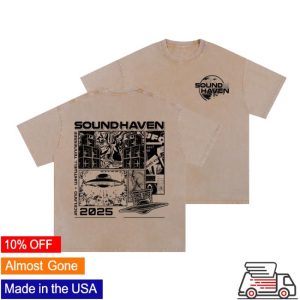 Wobble Factory Merch Store Shop Sound Haven 2025 Cream Tee