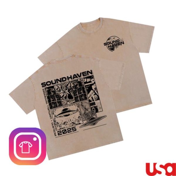 Wobble Factory Merch Store Shop Sound Haven 2025 Cream Tee