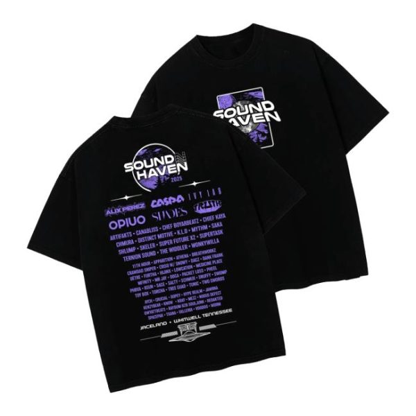 Wobble Factory Merch Store Shop Sound Haven 2025 Lineup Tee