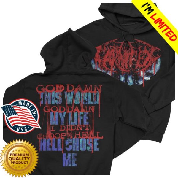 Indiemerchstore Shop Carnifex Hourglass Pullover Hoodies
