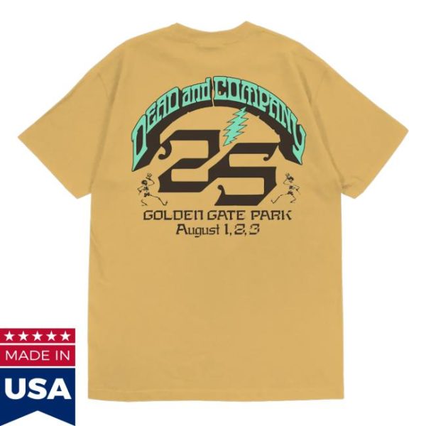 Dead And Company Merch Store Shop Dead And Company Golden Gate Park Mustard Tee