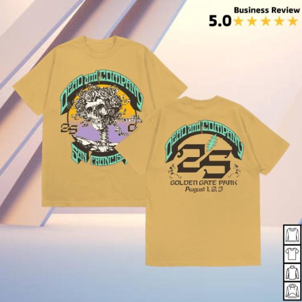 Dead And Company Merch Store Shop Dead And Company Golden Gate Park Mustard Tee