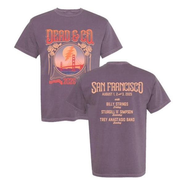 Dead And Company Merch Store Shop Dead And Company Golden Gate Park Wine Tee