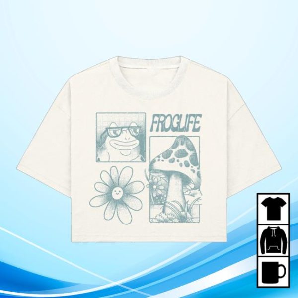 Official Paymoneywubby Store Merch Frog Life Boxy Crop Tee