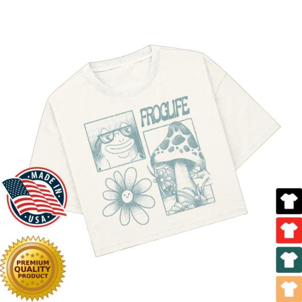 Official Paymoneywubby Store Merch Frog Life Boxy Crop Tee