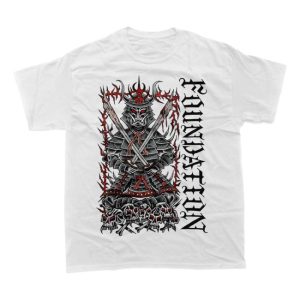 Closed Casket Activities Merch Store Shop Foundation Samurai White T-Shirt