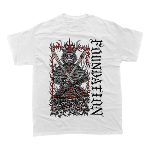 Closed Casket Activities Merch Store Shop Foundation Samurai White T-Shirt