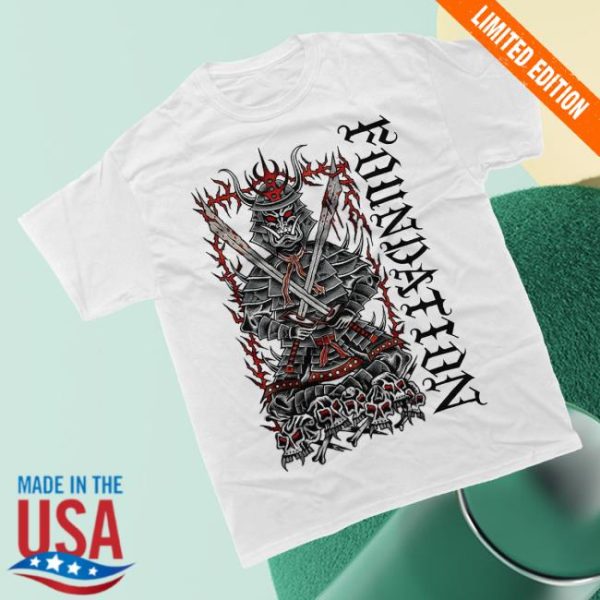 Closed Casket Activities Merch Store Shop Foundation Samurai White T-Shirt