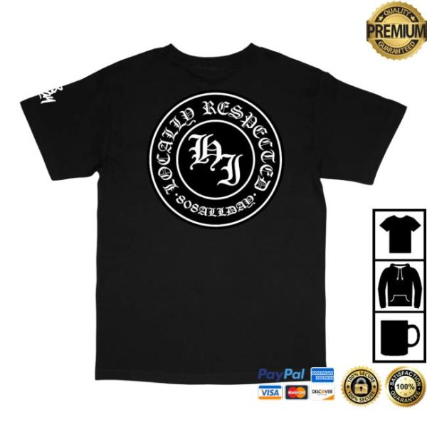 808 Allday Store Merch 808 All Day Black Respected T-Shirt