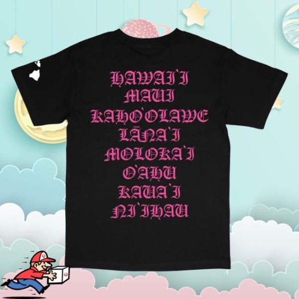 808 Allday Store Merch 808Allday Black/Pink Roll Call Puff Print T-Shirt