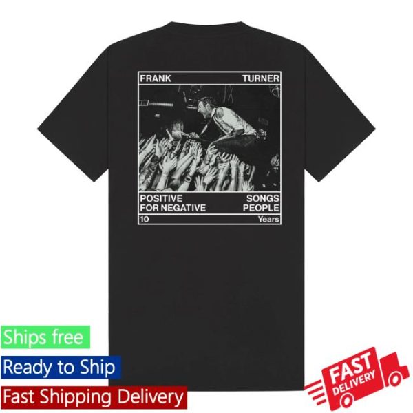 Frank Turner Store Merch Positive Songs For Negative People 10Th Anniversary T-Shirt