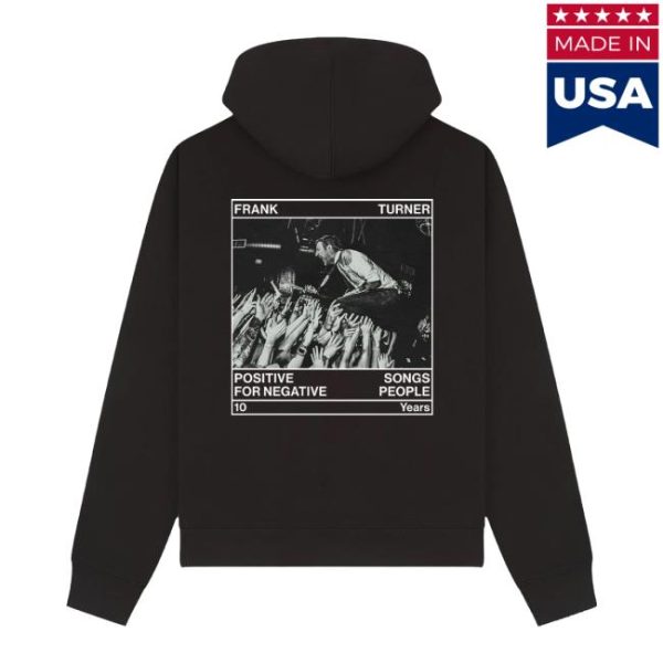 Frank Turner Store Merch Positive Songs For Negative People 10Th Anniversary Zip-Hoodie