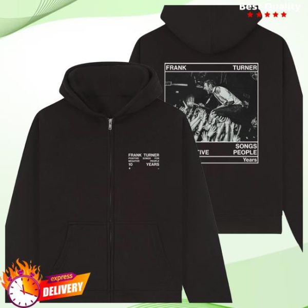 Frank Turner Store Merch Positive Songs For Negative People 10Th Anniversary Zip-Hoodie