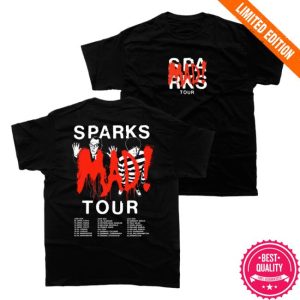 Sparks Official Merch Store Shop 2025 Mad Tour T-Shirt Black