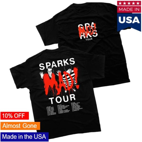 Sparks Official Merch Store Shop 2025 Mad Tour T-Shirt Black