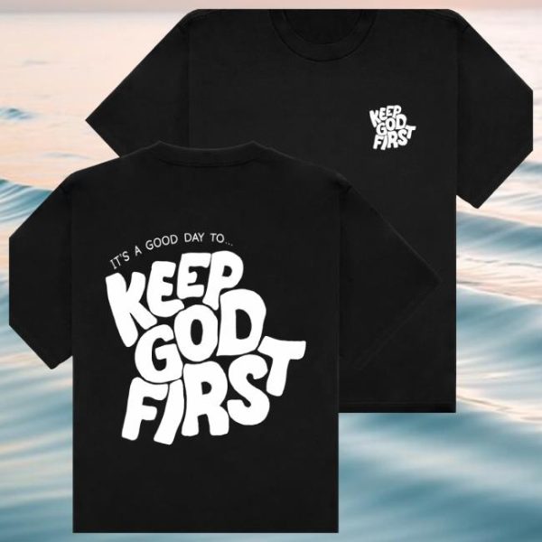 Red Letter Clothing Store Merch Keep God First Black Tee