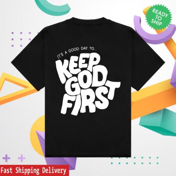 Red Letter Clothing Store Merch Keep God First Black Tee