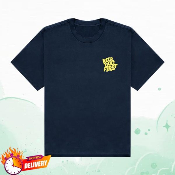 Red Letter Clothing Store Merch Keep God First Navy Tee