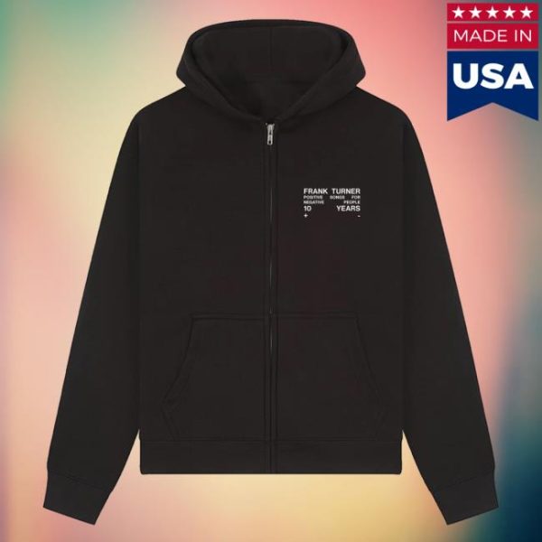 Frank Turner Merch Store Shop Positive Songs For Negative People 10Th Anniversary Zip-Hoodie