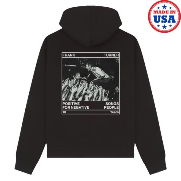 Frank Turner Merch Store Shop Positive Songs For Negative People 10Th Anniversary Zip-Hoodie