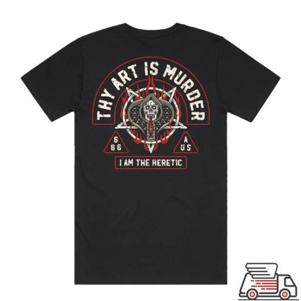 Merch Warfare Store Merch I Am The Heretic Black Tee