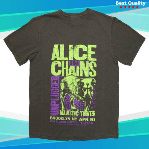 Cool Merch Store Rock Off Alice In Chains Unplugged Dog T-Shirt