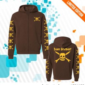 Piratespressrecords Shop Merch Teenage Bottlerocket Logo Zip-Up Hoodie