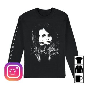 Chelseawolfe Mrs Piss Caroline Vitelli Faces Long Sleeve Tee